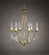 Chandelier Six Light Hanging Fixture in Antique Brass (196|929ABLT6CRY)