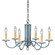 Chandelier Six Light Hanging Lantern in Verdi Gris (196|911VGLT6)