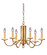 Chandelier Six Light Hanging Fixture in Antique Brass (196|911ABLT6)
