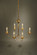 Chandelier Six Light Hanging Fixture in Antique Brass (196|906VABLT6)