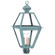 Boston Three Light Post Mount in Verdi Gris (196|1073VGLT3CLR)