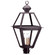 Boston Three Light Post Mount in Dark Brass (196|1073DBLT3CSG)