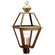 Boston Three Light Post Mount in Antique Brass (196|1073ABLT3CSG)