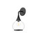 Hazel One Light Vanity in Clear Glass/Matte Black (452|WV524006MBCL)