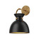 Waldo One Light Wall Sconce in Aged Gold/Matte Black (452|WV411309AGMB)