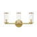Revolve Three Light Bathroom Fixture in Clear Glass/Natural Brass (452|WV309033NBCG)