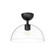 Jude One Light Semi-Flush Mount in Clear Glass/Matte Black (452|SF563012MBCL)