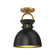 Waldo One Light Semi-Flush Mount in Aged Gold/Matte Black (452|SF411309AGMB)