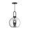 Soji One Light Pendant in Matte Black/Smoked Solid Glass (452|PD601710MBSM)