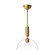 Jude One Light Pendant in Brushed Gold/Clear Glass (452|PD563012BGCL)