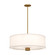 Theo Three Light Pendant in Aged Gold/White Linen (452|PD547924AGWL)