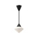 Nora One Light Pendant in Matte Black/Opal Matte Glass (452|PD537508MBOP)