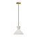 Betty One Light Pendant in Aged Gold/Opal Glass (452|PD473710AGOP)