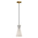 Betty One Light Pendant in Aged Gold/Opal Glass (452|PD473706AGOP)