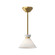 Halston One Light Pendant in Brushed Gold/Glossy Opal Glass (452|PD470108BGGO)