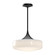 Lincoln One Light Pendant in Glossy Opal Glass/Matte Black (452|PD440814MBGO)