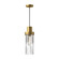 Kent One Light Pendant in Brushed Gold/Clear Ribbed Glass (452|PD435605BGCR)