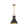 Emerson One Light Pendant in Aged Gold/Matte Black (452|PD412011AGMB)