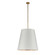 Calor Three Light Pendant in Vintage Brass/White Linen With Gold Parchment (452|PD311025VBWG)