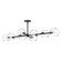 Willow Eight Light Linear Pendant in Clear Glass/Matte Black (452|LP548848MBCL)