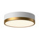 Brisbane Three Light Flush Mount in Aged Gold/White (452|FM556216AGWH)