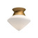 Nora One Light Flush Mount in Aged Gold/Opal Matte Glass (452|FM537508AGOP)