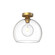 Castilla One Light Flush Mount in Aged Gold/Clear Glass (452|FM506312AGCL)