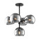 Willow Five Light Chandelier in Matte Black/Smoked Solid Glass (452|CH548518MBSM)