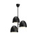 Kenji Three Light Chandelier in Matte Black/Opal Matte Glass (452|CH529024MBOP)