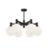 Castilla Six Light Chandelier in Matte Black/Opal Matte Glass (452|CH506230MBOP)