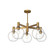 Castilla Five Light Chandelier in Aged Gold/Clear Glass (452|CH506129AGCL)
