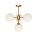 Nouveau Four Light Chandelier in Aged Gold/Opal Matte Glass (452|CH505426AGOP)