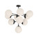 Nouveau Ten Light Chandelier in Matte Black/Opal Matte Glass (452|CH505335MBOP)