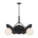 Plume Three Light Chandelier in Matte Black/Opal Glass (452|CH501334MBOP)