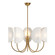 Seno Five Light Chandelier in Aged Gold/White Cotton Fabric (452|CH450732AGCW)