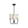 Seno Three Light Chandelier in Matte Black/White Cotton Fabric (452|CH450715MBCW)