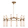 Edwin LED Chandelier in Vintage Brass/Frosted Ribbed Glass (452|CH348038VBFR)