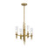 Torres Four Light Chandelier in Ribbed Glass/Vintage Brass (452|CH335418VBCR)