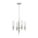 Torres Four Light Chandelier in Polished Nickel/Ribbed Glass (452|CH335418PNCR)