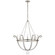 Alonzo LED Chandelier in Burnished Silver Leaf and Clear Glass (268|JN5150BSLCG)