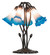 Blue/Pink Five Light Table Lamp in Mahogany Bronze (57|262223)