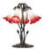 Pink/White Five Light Table Lamp in Mahogany Bronze (57|262217)