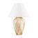 Bayonne One Light Table Lamp in Vintage Gold Leaf/ Ceramic White With Rattan (70|L7630VGLCWR)