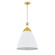 Bronson One Light Pendant in Aged Brass/White Plaster (70|BKO1501AGBWP)