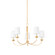 Montpelier Five Light Chandelier in Vintage Gold Leaf (70|5305VGL)