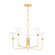 Montclair Five Light Chandelier in Vintage Gold Leaf (70|3345VGL)