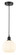 Edison One Light Mini Pendant in Matte Black (405|6161PBKG12178WV)