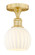 Edison LED Semi-Flush Mount in Satin Gold (405|6161FSGG12176WV)