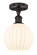 Edison One Light Semi-Flush Mount in Oil Rubbed Bronze (405|6161FOBG12178WV)