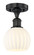 Edison LED Semi-Flush Mount in Matte Black (405|6161FBKG12176WV)